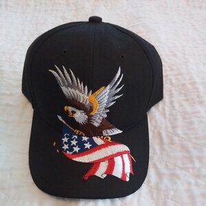 Bald eagle/American flag cap NWOT